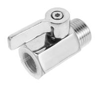 Vanne à Bille Mini en Acier Inoxydable Dn15 1/2 pour Rv | Contrôle du Débit, Installation Facile, Anti-fuite, Argenté, Adaptée aux Espaces Réduits et Usage Rv