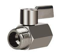 Vanne à bille Mini Robinet À Bille En Acier Inoxydable 304, Filetage Femelle X Mâle De 1/2 Pouces, Vanne De Contrôle De Tête De Régulateur De Débit D'eau