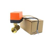 Vanne à bille motorisée à 2 voies en laiton 1/2" 3/4" 2,5 cm DN15/DN20/DN25 Électrovanne électrique à deux commandes 220 V AC 12 V CC (1/2", 220 VAC_3 fils - 2 points)