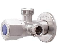 Vanne à bille pour tuyau métallique, Robinet à boisseau sphérique coudé en acier inoxydable G1/2, sortie simple et double, arroseur for toilettes, plusieurs tailles(A2)