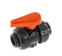 Vanne à Bille PVC 2 Voies Raccord Double Union 20 mm Prise EPDM