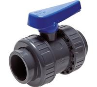 Vanne à Bille PVC 2 Voies Raccord Double Union 90 mm Prise EPDM