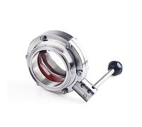 Vanne à bille Tri-Clamp, Vanne papillon sanitaire en acier inoxydable 304, triple collier, brassage maison, produits laitiers, tailles multiples, virole de 19 mm(51mm Ferrule 64)