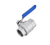 Vanne à bille Vanne à bille filetée en deux parties acier inoxydable, filetage femelle 1/2 pouce 1, creuse et pleine, for usage atelier(DN32,Hollow-ball)