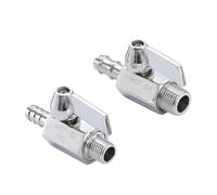 Vanne À Billes Minière Deux Voies, Avec Filetage Extérieur Intérieur De 1/8", 1/4", 3/8" Et 1/2, Tubulure En Acier Inoxydable 8 Mm, 10, 12, Crochet(1/4",8MM HOSE ID_MALE BSP)