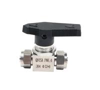Vanne À Billes Vissage Rapide 6-16mm Inox 304/316 Pneumatique | Robinet à tournant sphérique 304/316SS, torsion rapide 6-16 mm(4x2.5mm,SS304)