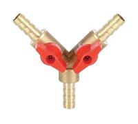 Vanne à boisseau sphérique à 3 voies, Adaptateur de raccord de tuyau d'arrêt en Y for robinet à boisseau sphérique 3 voies en laiton 6-10 mm(10Mm)
