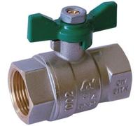 Vanne à boisseau sphérique à papillon avec presse étoupe - FF 15x21 SFERACO