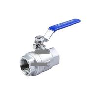 Vanne à boisseau sphérique à passage intégral BSPT 2" femelle en acier inoxydable SS304 avec poignée en vinyle. Vannes filetées