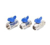 Vanne à boisseau sphérique d'arrêt mini en acier inoxydable 304 avec poignée papillon, 1/8", 1/4", 3/8", 1/2", 3/4", 1" BSP femelle/mâle, sanitaire(1 BSP Female)