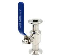 Vanne à Boisseau sphérique Droite sanitaire en Acier Inoxydable 304, 19/25/32/38/51 mm, Virole à Trois Colliers, 25,4/50,5/64 mm, vanne à Connexion Rapide, 1 pièce(45mm x Ferrule64)