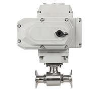 Vanne à boisseau sphérique électrique sanitaire à connexion rapide en acier inoxydable de 19 mm, 220 V, 110 V, 12 V, 24 V, type à pince, à montage rapide(110VAC)