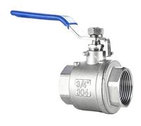 Vanne à boisseau sphérique en acier inoxydable 304, filetage intérieur, vanne à passage intégral, vanne de commutation de distribution d'eau 4/6, filetage BSPT(DN40,201material quality)