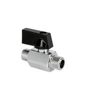 Vanne à boisseau sphérique en laiton for compresseur d'air, vanne d'arrêt for gazole, eau, huile, 1/8" 1/4" 3/8" 1/2" BSP, filetage mâle vers femelle(FEMALE,1I8)