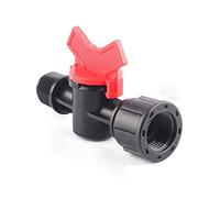 Vanne à boisseau sphérique en PVC, Balle en PVC. Bouton 1/2 3/4 Mini boule filetée. Connecteurs d'eau de jardin, irrigation goutte à(1l2 Inch Male Female)