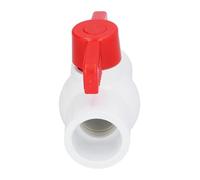 Vanne à Boisseau sphérique en PVC, diamètre du Trou, vanne d'arrêt à Embout Femelle en PVC, utilisée dans l'irrigation des piscines, la plomberie Commerciale et Les Aquariums Blanc 50mm