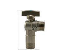 Vanne à boisseau sphérique mâle coudée à 90 degrés, 3/4", trou de 15 mm, eau, gaz, huile, hauteur 104 mm, point rouge