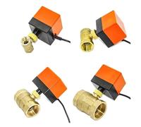 Vanne à boisseau sphérique motorisée 1/2", 3/4", 1", 2", 220 V, 12 V, 24 V, en laiton, à trois ou deux fils(3/4",24VAC_CR03)