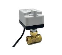 Vanne à boisseau sphérique motorisée 1/2" deux voies avec interrupteur manuel, 220 V, 12, 24, en laiton, commande 3 fils et 2 points(24vdc)