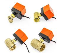 Vanne à boisseau sphérique motorisée 1/2 quot; 3/4 quot; 1 quot; 2 quot; 220 V 12 V 24 V 3 fils 2 points de contrôle vanne à boisseau sphérique électrique en laiton 1 pièce(24vac,1 Inch)