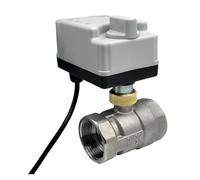Vanne à boisseau sphérique motorisée en acier inoxydable 1/2", 3/4", 1" avec interrupteur manuel, 220 V, 12 V, trois fils, deux points(1-1/4",12VDC)