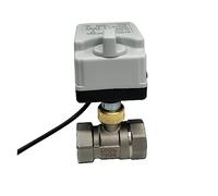 Vanne à boisseau sphérique motorisée en acier inoxydable de 1" avec interrupteur manuel 220 V 12 24 électrique trois fils et deux points(24vdc)