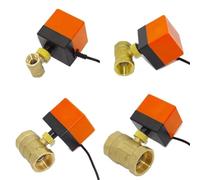 Vanne À Boisseau Sphérique Motorisée En Laiton 1/2", 3/4", 1", 1-1/2", 220 V CA, 12 V CC, 24 V CC, 3 Fils, Corps En Laiton À 2 Voies Avec Actionneur(DN40,DC 12-24)