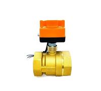 Vanne à boisseau sphérique motorisée en laiton de 2 pouces, vanne électrique 3 fils et voies avec interrupteur manuel(Bsp-24vdc-3 Wires 2 Way)