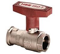 Vanne à boisseau sphérique pour pompe à chaleur Hermann Schmidt 2000 2000 /4" laiton nickelé, avec frein à gravité et poignée en T, PN 30