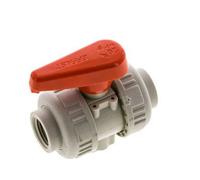 Vanne à boisseau sphérique PP-H 2 voies Raccord Double Union Rp 1/2'' FKM