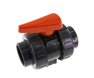 Vanne à boisseau sphérique PVC 2 voies Raccord Double Union 63 mm Prise EPDM