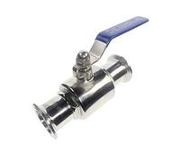 Vanne à boisseau sphérique sanitaire à passage intégral, type à pince, virole en acier inoxydable SS SUS 304(57MM)