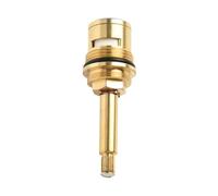 Vanne à cartouche en céramique quart de tour pour robinets de douche et de bain, corps en cuivre de 1,9 cm avec noyau en bronze et disque de meulage estampé en poudre sèche, 80 mm de haut (3)