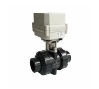 Vanne à commande électrique AC110V-230V UPVC DN25 TF25-P2-C BSP/NPT 1'' Vanne à actionneur en plastique 10NM On/Off 15 Sec CE(Npt,AC-CR401)