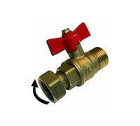 Vanne à écrou libre à visser laiton F 15 x 21 pour tube en per