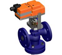 Vanne à Globe Belimo DN25 Bride 15mm Course Kvs10 24VAC/DC 150s BACnet 1500N IP54 H625N/SV24A-MOD