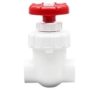 Vanne À Guillotine en UPVC - 25 mm/32 mm/40 mm | Contrôle Précis du Débit | Vanne d'eau en PVC for L'irrigation De Jardin, Les Aquariums Et L'hydroponie(White,Inner Diameter 32mm)