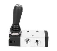Vanne à levier à cinq voies à deux positions, vanne manuelle à main, vanne mécanique en alliage d'aluminium à faible frottement pour systèmes pneumatiques, compatible avec 4H210 - (1/4'')
