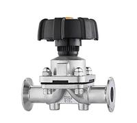 Vanne à membrane à installation rapide en acier inoxydable 316L Tri-Clamp OD 50,5 mm, 1 pièce(12.7mm)