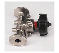 Vanne à membrane à triple collier de serrage 3/4" 19 mm en acier inoxydable 316, 1,5", for industries alimentaires