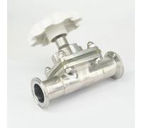 Vanne à membrane à triple collier de serrage en acier inoxydable 316 de 1-1/4" (32 mm) et 1,5" (38 mm)