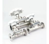 Vanne à membrane à triple pince, 1 pièce, tube de diamètre extérieur 12,7/15/19/25/32/38/45/51 mm, virole en acier inoxydable 316 de diamètre extérieur 25/34/50,5/64 mm(32x50.5mm)