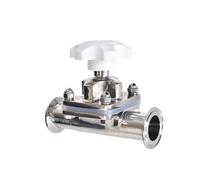 Vanne à membrane en acier inoxydable, 1/2, 3/4, 1-1/4, 1 pouce, 2 voies, virole à trois pinces, 1 pièce(1-1/4")