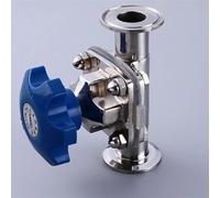 Vanne à membrane en acier inoxydable 316, vanne trois brides, 19 mm-102 mm, avec poignée(89)