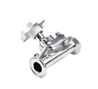 Vanne à membrane sanitaire 3/4" 1" en acier inoxydable SS316L Vanne à membrane à triple serrage 1,5" 2"(51mm x Ferrule 64)