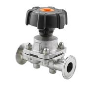 Vanne à membrane sanitaire à installation rapide 2 voies 1/2", 3/4", 1-1/4", 1", acier inoxydable 316L, diamètre extérieur 50,5 mm(38mm)