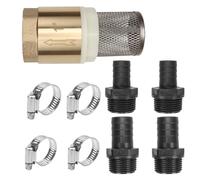 Vanne à pied, crépine avec clapet anti-retour en laiton, filtre d'aspiration de 1 pouce avec arrêt de refoulement, raccord de tuyau pour pompe de fontaine domestique