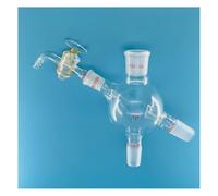 Vanne à piston d'alimentation de biberon à quatre voies en verre Tube de vapeur rotatif Évaporateur rotatif 19#(Type B)