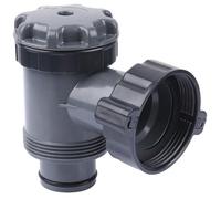 Vanne à piston piscine hors sol - PZCC - Lot de 2 - Ø 38 mm - Compatible Bestway & Intex - Polypropylène gris