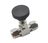 Vanne à pointeau aucune soudure requise, vanne de contrôle de débit droite en ligne à compression à réglage manuel 1 pièce(1/2inch)
